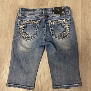 Girls Miss Me grunge Mallgoth Bermuda denim shorts size 14 girls youth